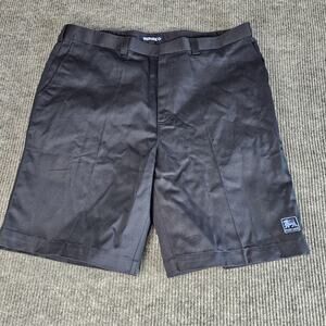 Food Lion Shorts Mens 42W Navy Wolverine Work Uniform Logo Flat Front Chino